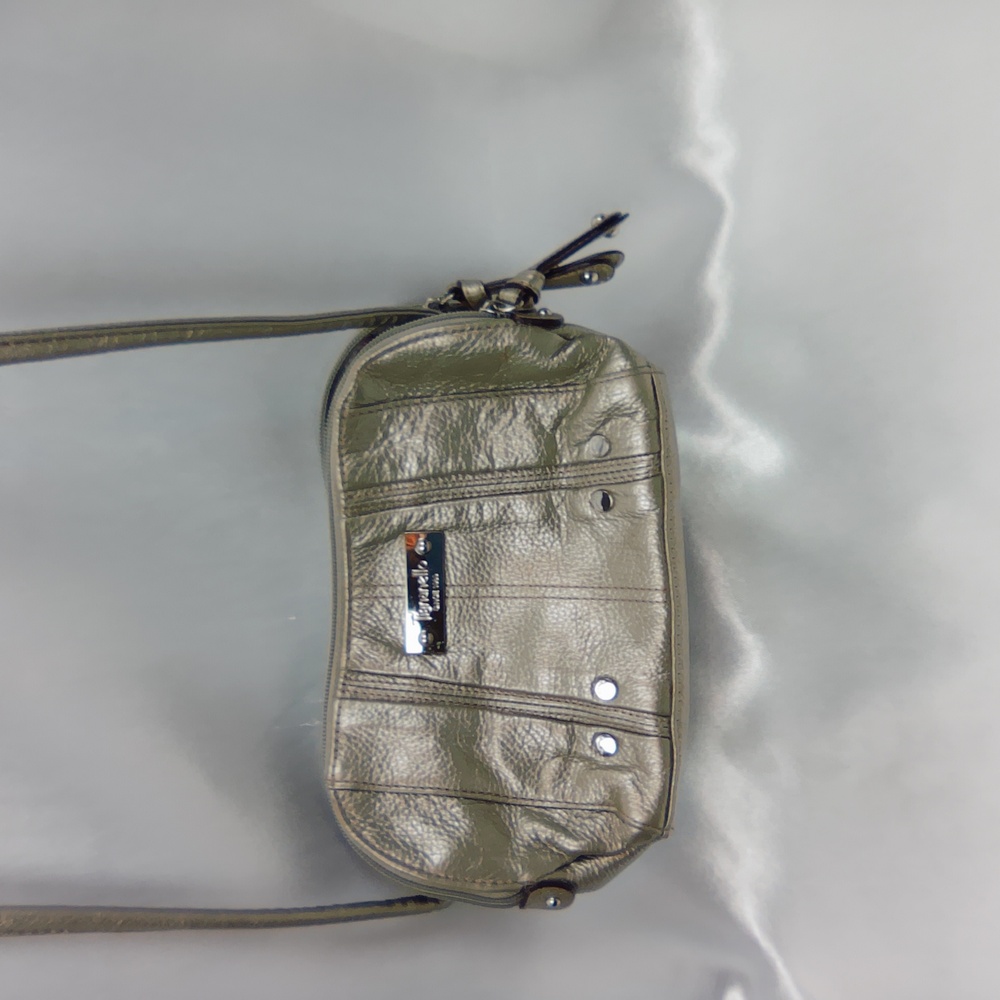 Tignanello Crossbody Purse metallic Pewter